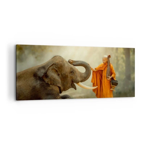 Bild auf Leinwand - Leinwandbild - Treffen unterwegs - 100x40 cm