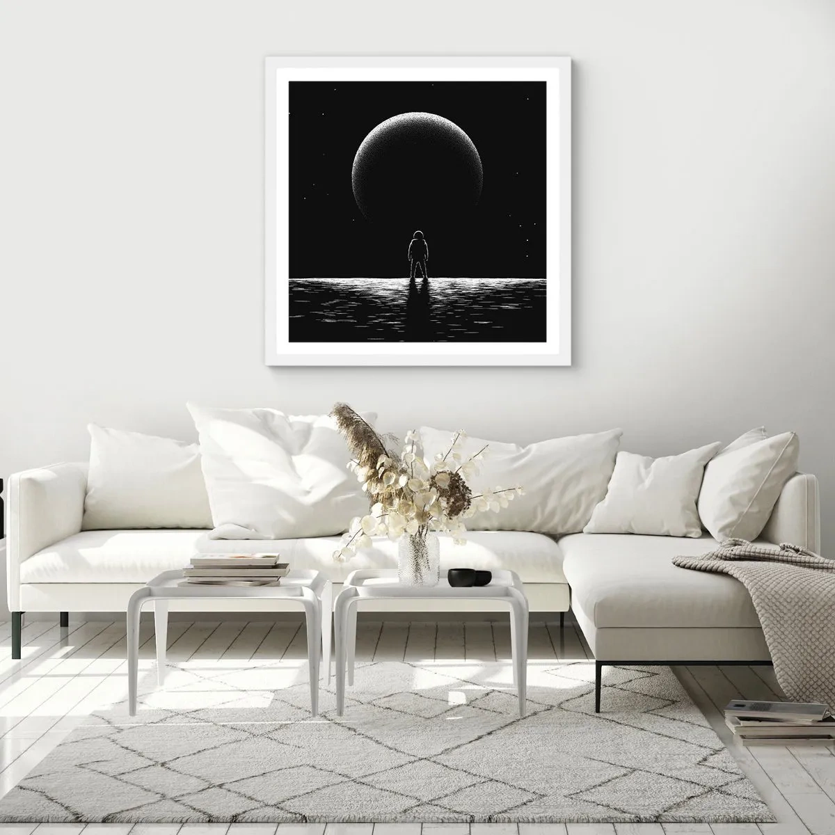 Poster in einem weißen Rahmen - Angesicht zu Angesicht - 40x40 cm