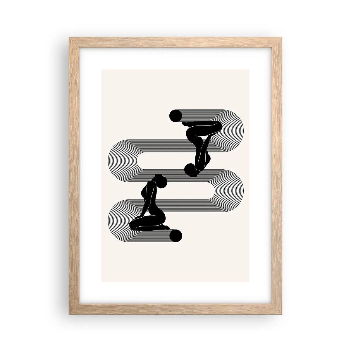 Poster in einem Rahmen aus heller Eiche - Sinnliche Symmetrie - 30x40 cm