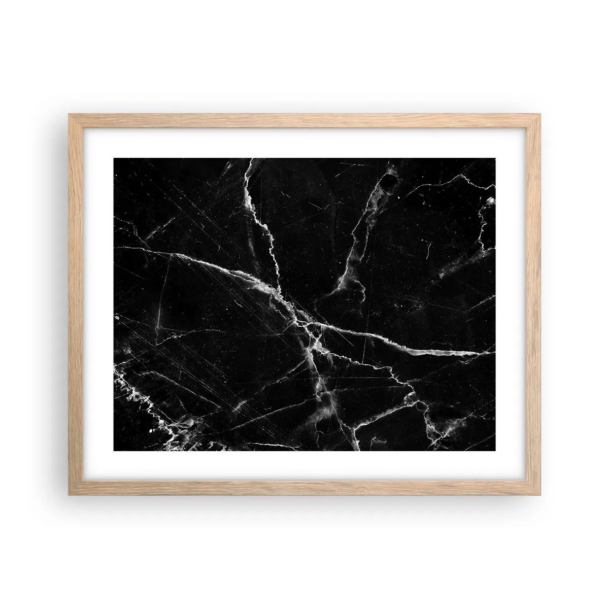 Poster in einem Rahmen aus heller Eiche - Geheimleben des Steins - 50x40 cm