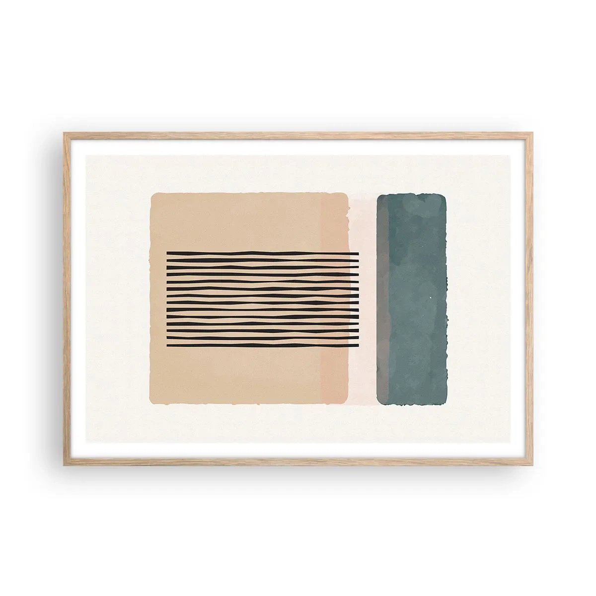 Poster in einem Rahmen aus heller Eiche - Alles ist in Ordnung - 100x70 cm