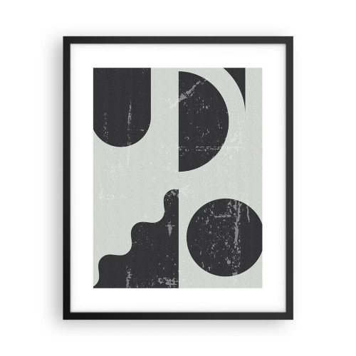 Poster in einem schwarzem Rahmen - Komposition oben und unten - 40x50 cm