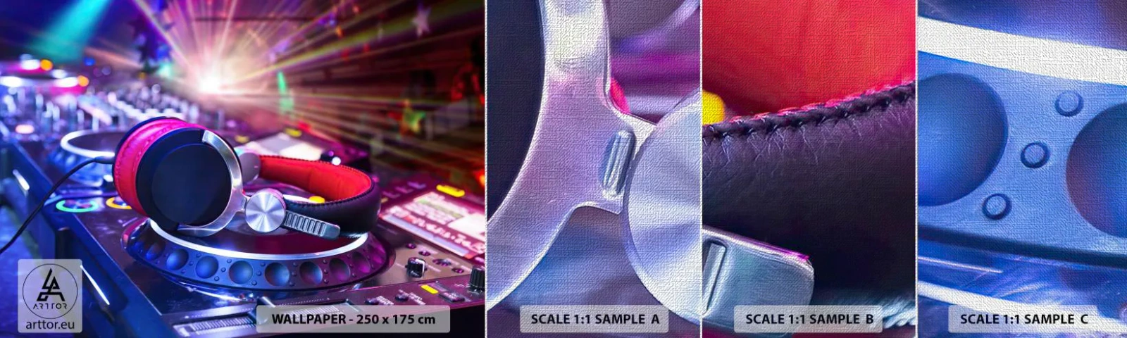 Fototapeten Muster Premium Canvas - Es wird, es wird passieren - Musik, Musik Studio, Kopfhörer - 100x30 cm