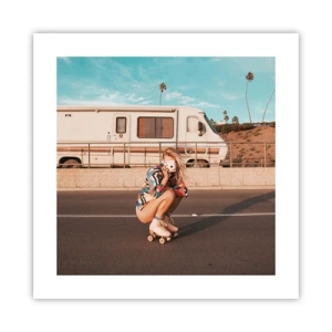 Poster - Lächel bitte! - 40x40 cm