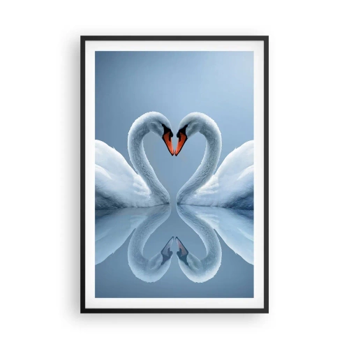 Poster in einem schwarzem Rahmen - Zeit für die Liebe - 61x91 cm