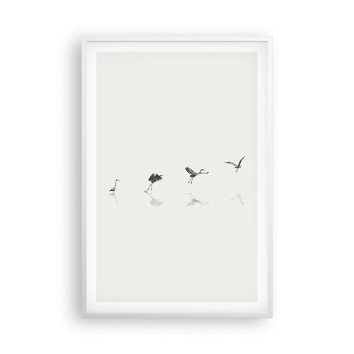 Poster in einem weißen Rahmen - Vier einfache Schritte - 61x91 cm
