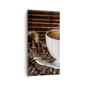 Bild auf Leinwand - Leinwandbild - Die Schwärze von Kohle, die Klarheit von Bernstein - 65x120 cm