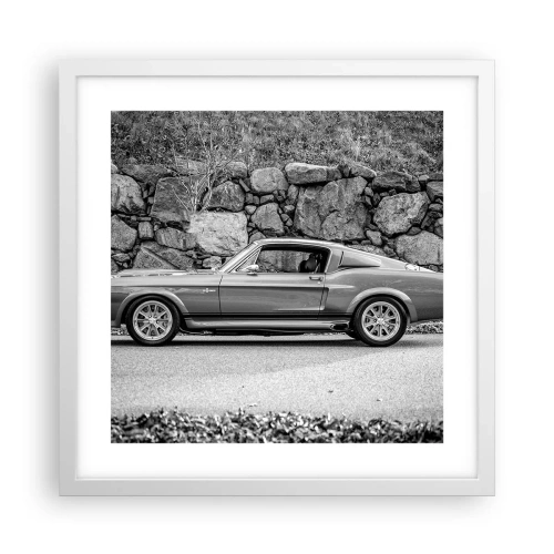 Poster in einem weißen Rahmen - Die Legende der 1960er - 40x40 cm