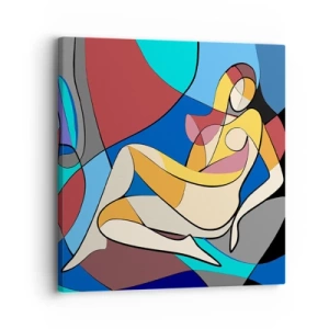 Bild auf Leinwand - Leinwandbild - Kubistischer Akt - 30x30 cm