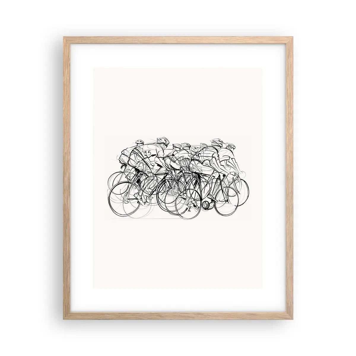 Poster in einem Rahmen aus heller Eiche - Gemeinsam als Team - 40x50 cm