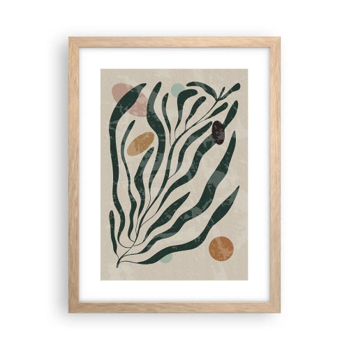 Poster in einem Rahmen aus heller Eiche - Im Grünen - 30x40 cm