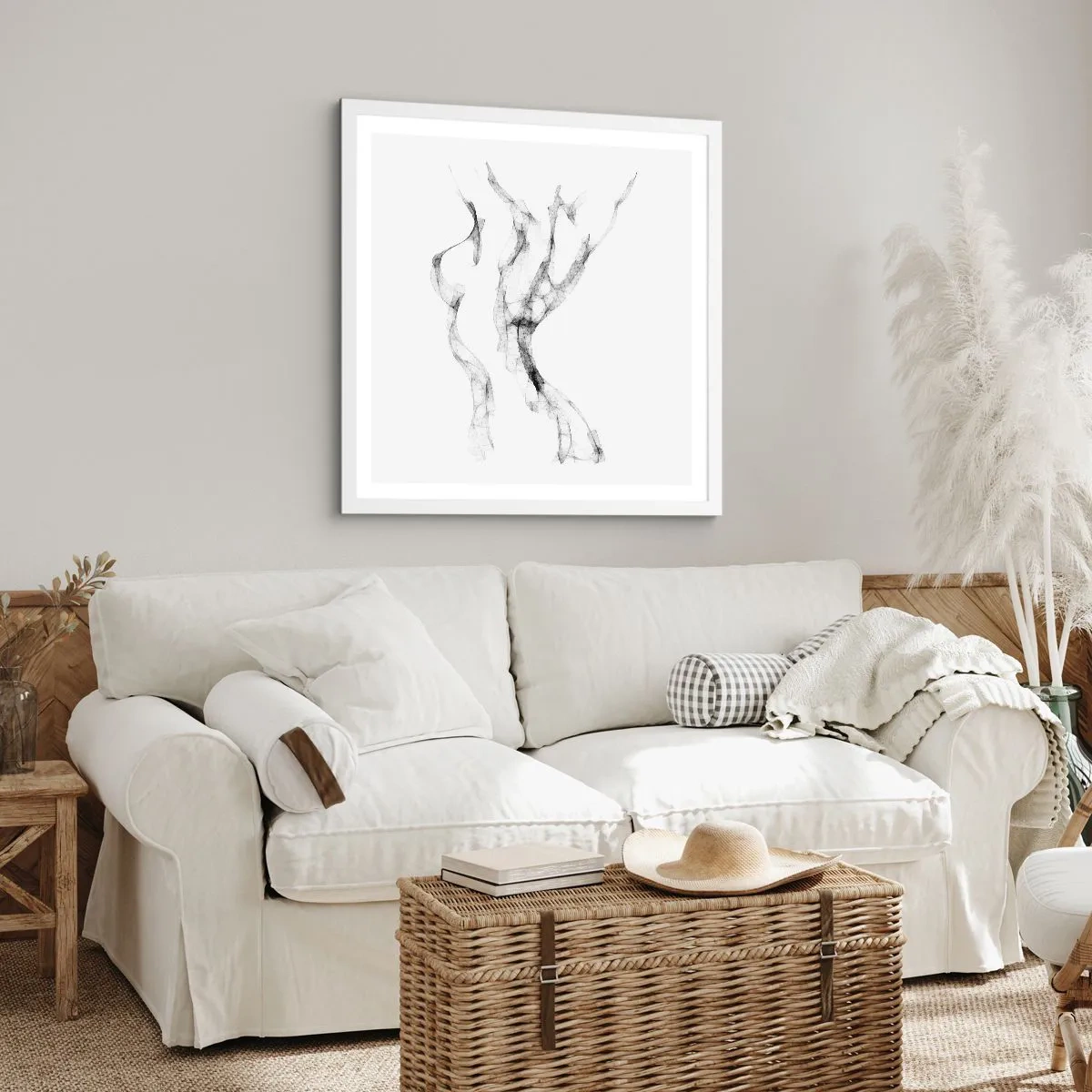 Poster in einem weißen Rahmen - Schön und stark - 60x60 cm