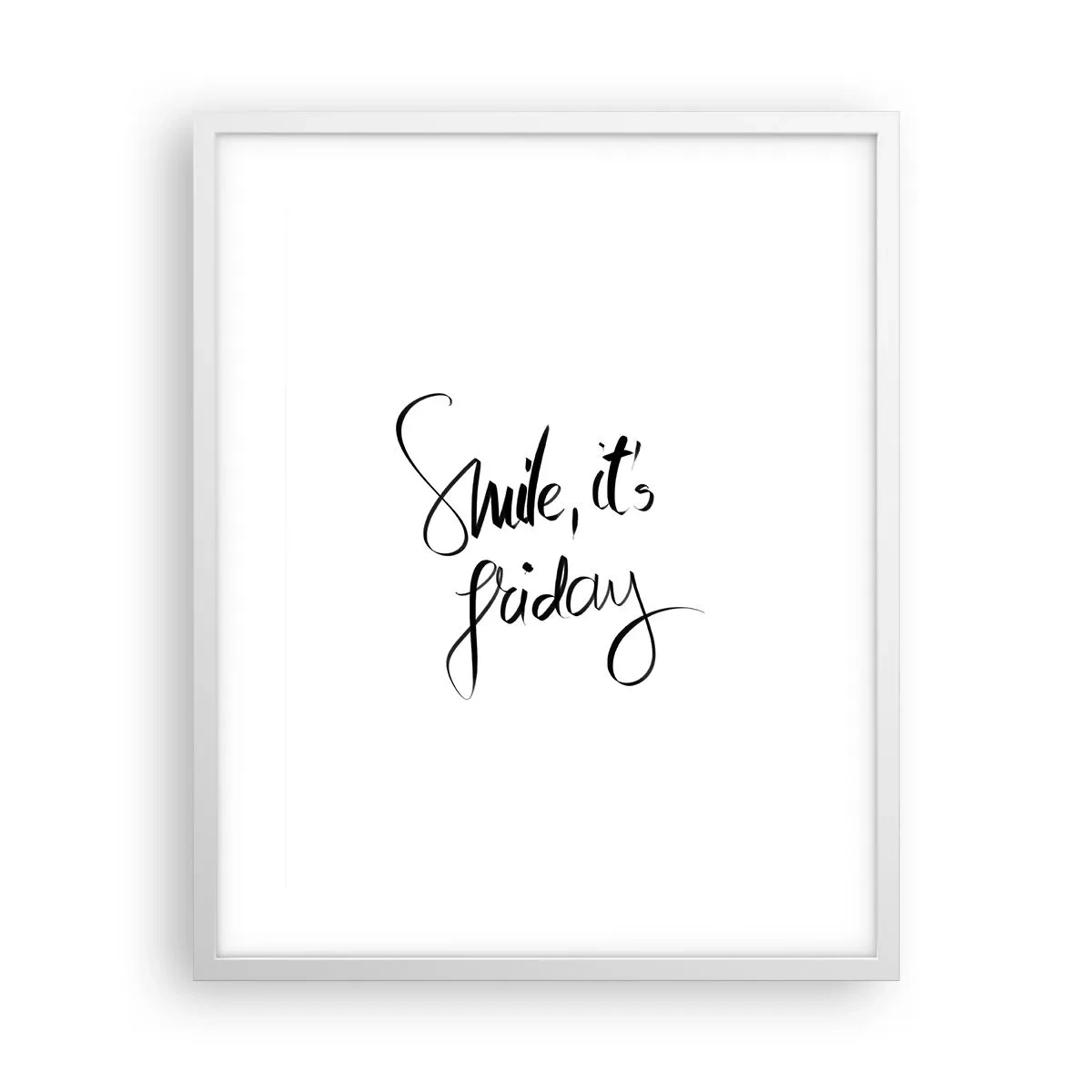 Poster in einem weißen Rahmen - Echte Freude - 40x50 cm