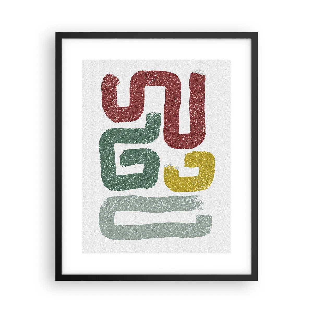 Poster in einem schwarzem Rahmen - In einer unbekannten Sprache - 40x50 cm