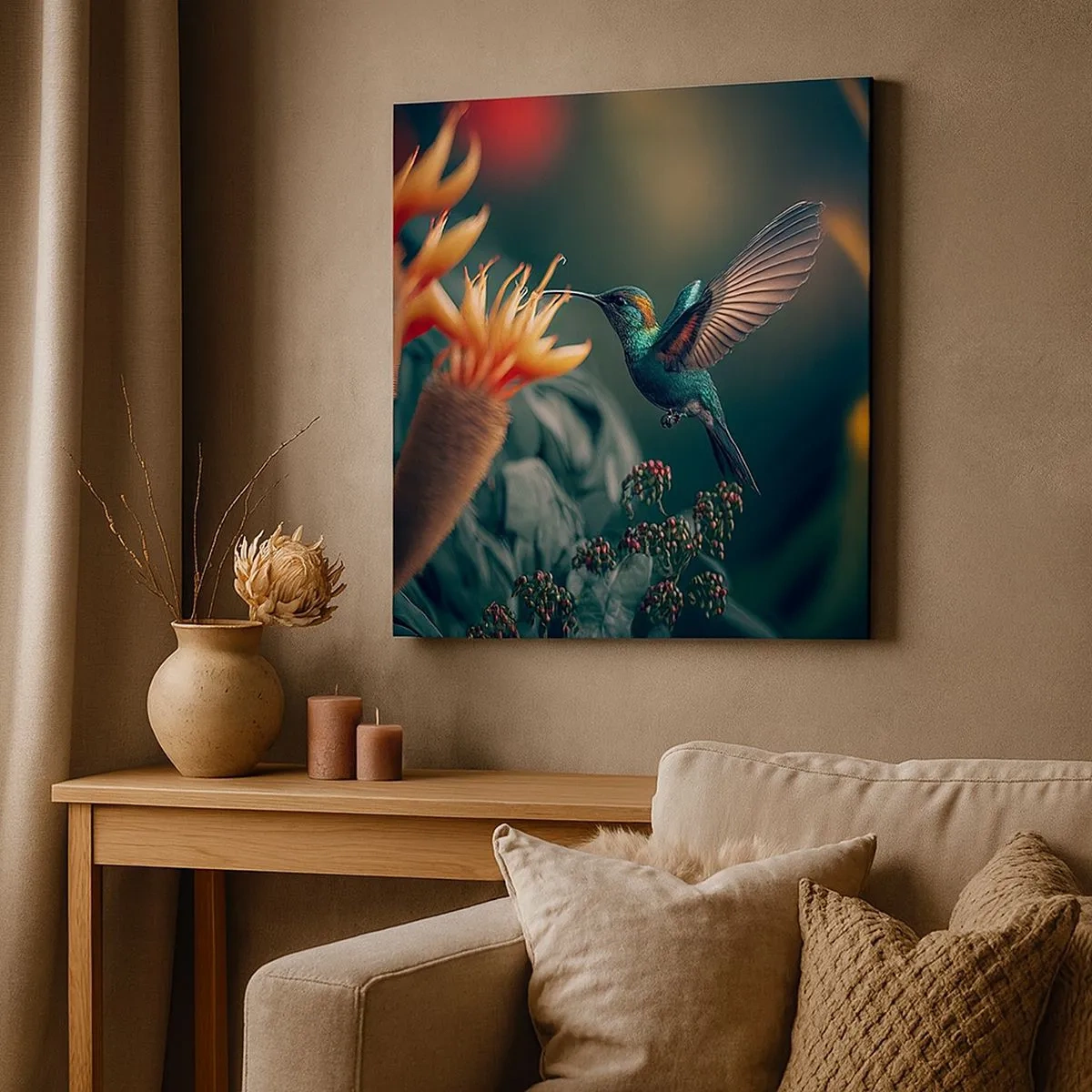 Bild auf Leinwand - Leinwandbild - Wirklich buntes Leben - 30x30 cm