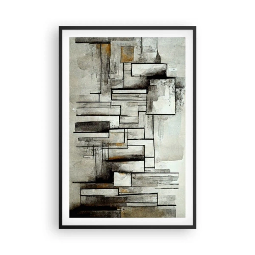 Poster in einem schwarzem Rahmen - Kraft der Einfachheit - 61x91 cm