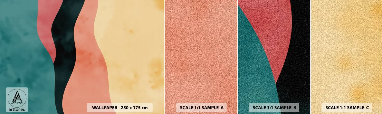 Fototapetenmuster Standard Eco - Konforme Nichtkonformität - Abstraktion, Stück, Moderne Kunst. - 100x30 cm