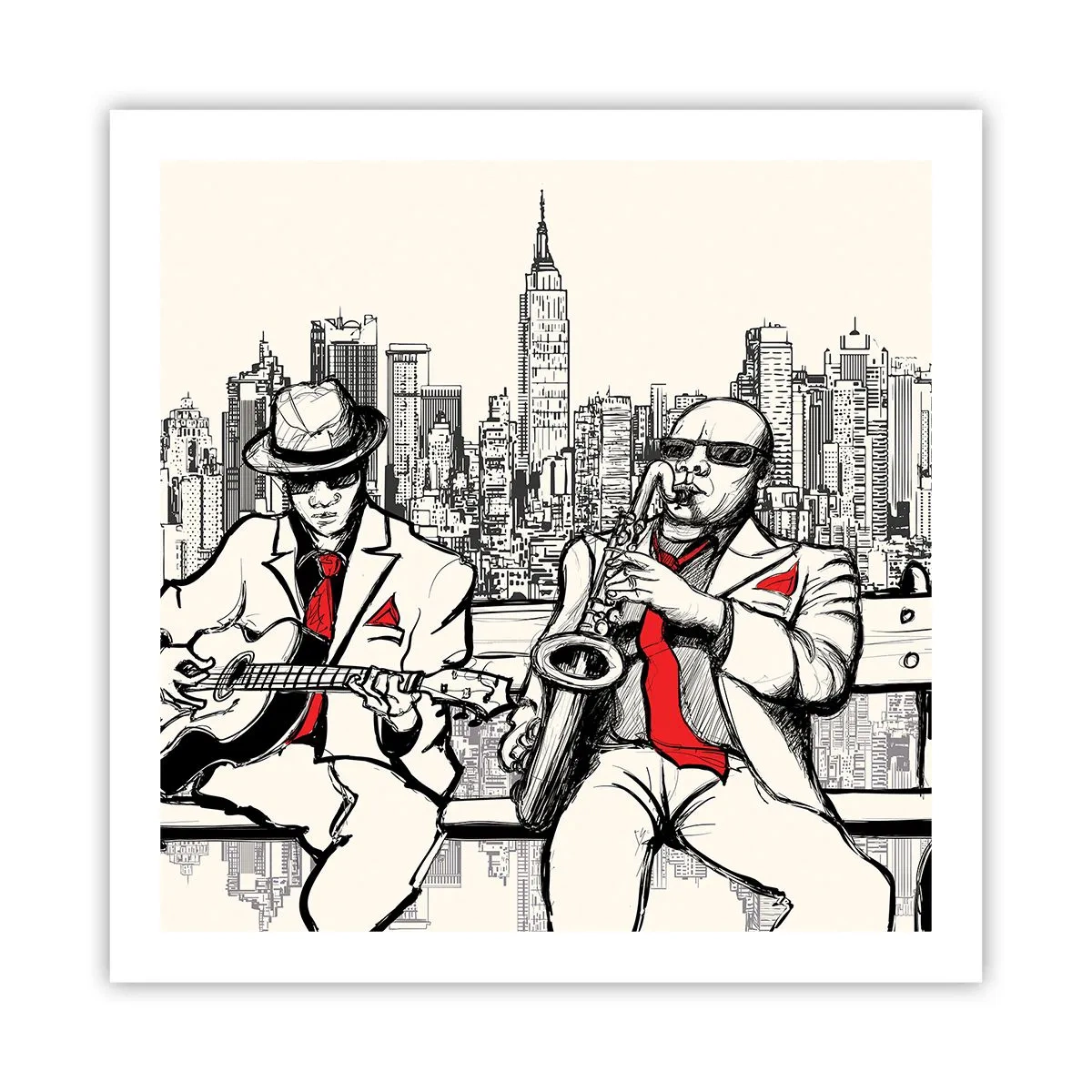 Poster - New Yorker Improvisation - 60x60 cm