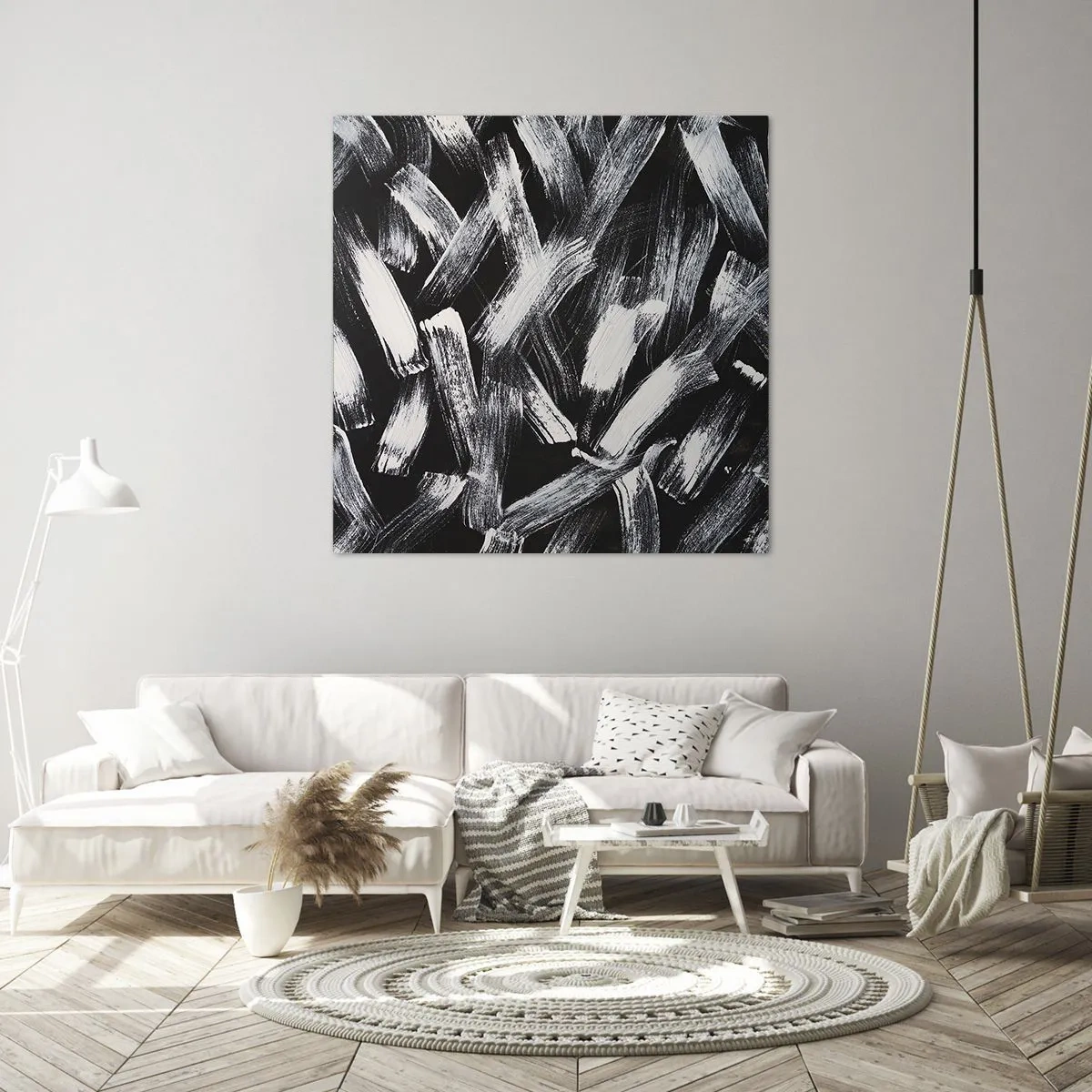 Bild auf Leinwand - Leinwandbild - Abstraktion im industriellen Geist - 60x60 cm