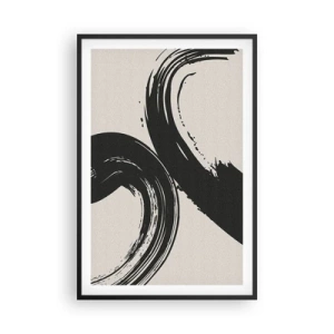 Poster in einem schwarzem Rahmen - Ausladend und kreisförmig - 61x91 cm