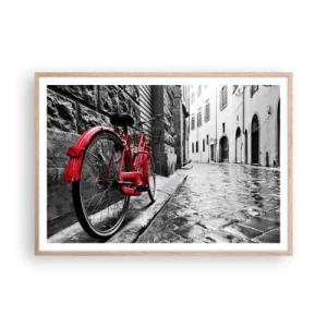 Poster in einem Rahmen aus heller Eiche - Wahre Schönheit wird nicht alt - 100x70 cm