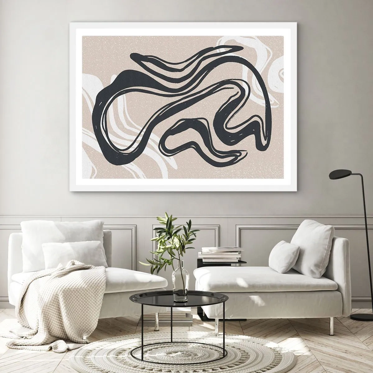 Poster in einem weißen Rahmen - Vervielfachter Ausdruck - 50x40 cm