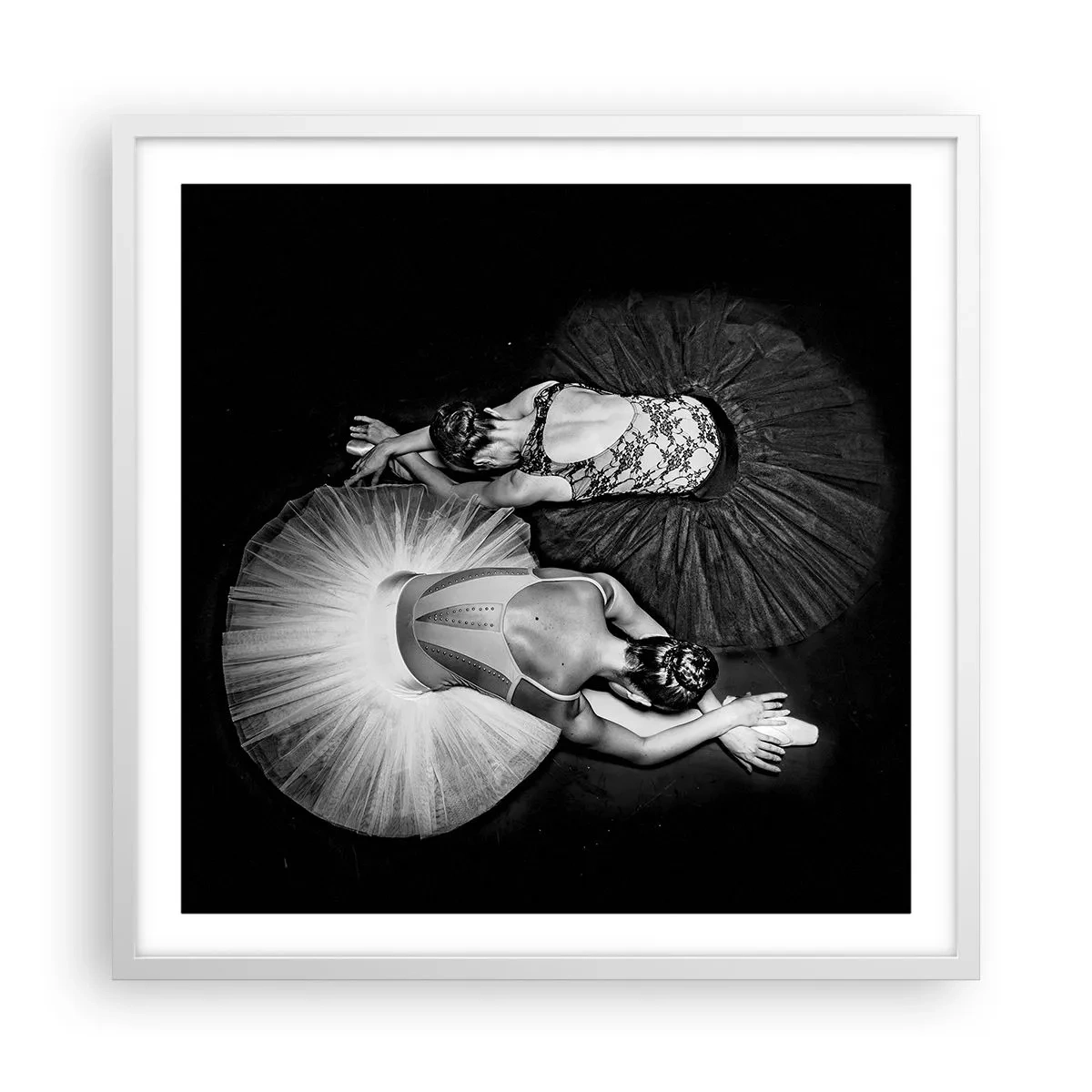 Poster in einem weißen Rahmen - Jin und Jang – perfekte Balance - 60x60 cm