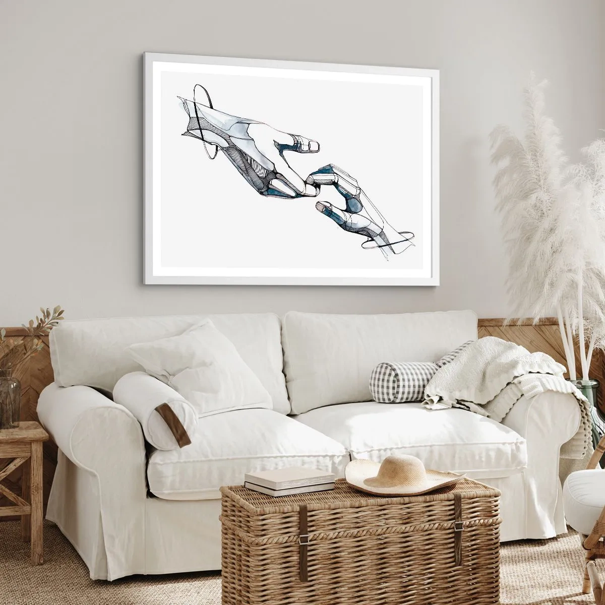 Poster in einem weißen Rahmen - Eine gute Geste - 70x50 cm