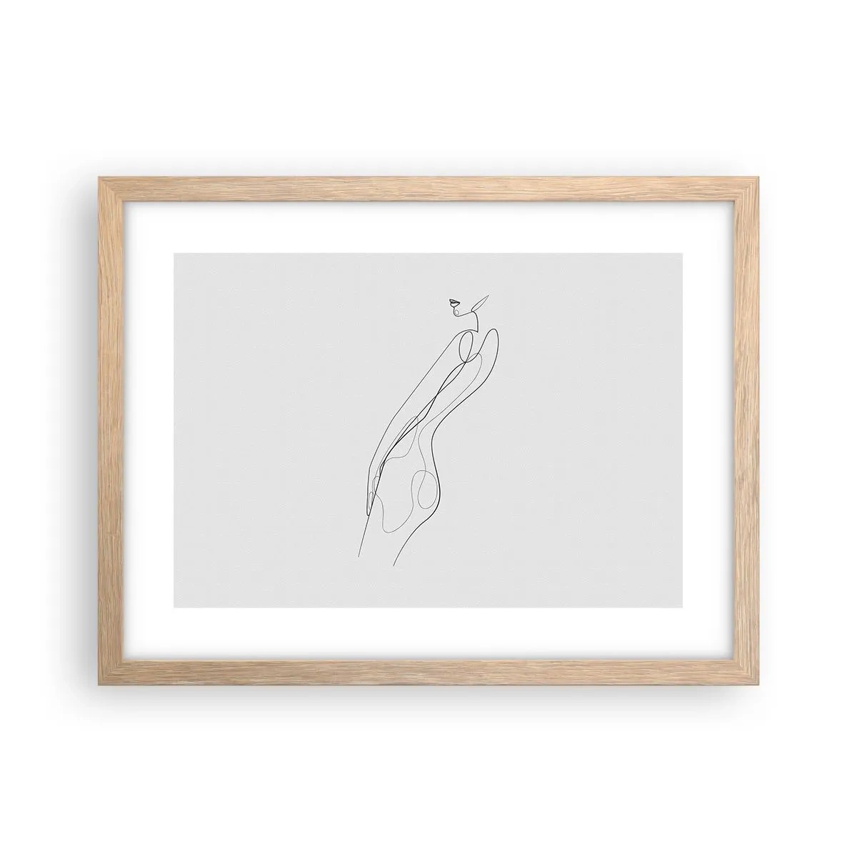 Poster in einem Rahmen aus heller Eiche - Bloß ein Versprechen - 40x30 cm