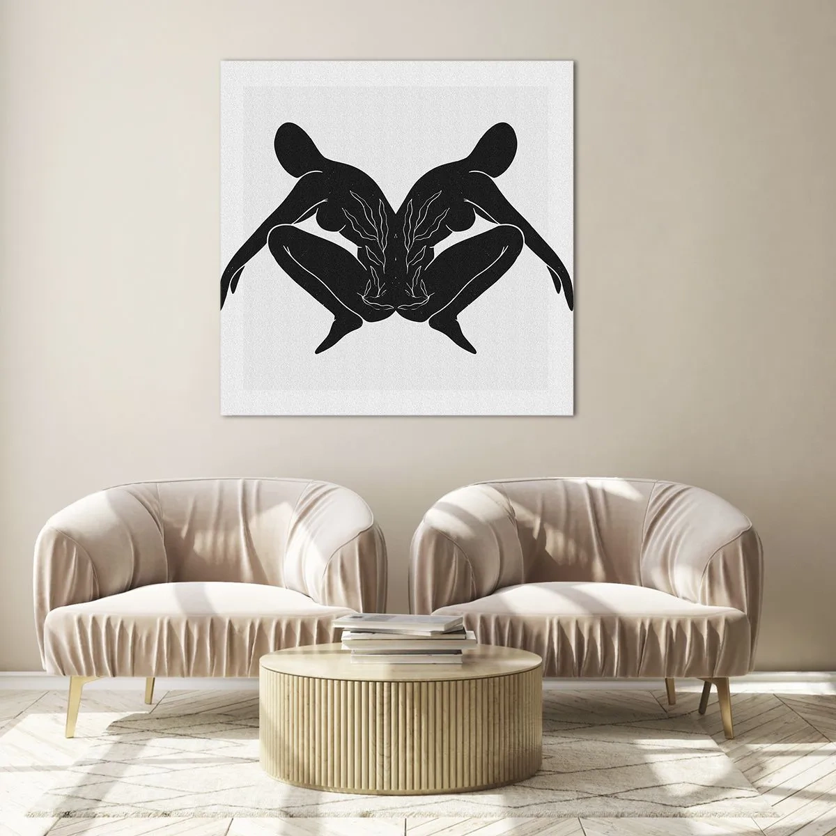 Glasbild - Bild auf glas - Gemeinsame Seele - 50x50 cm