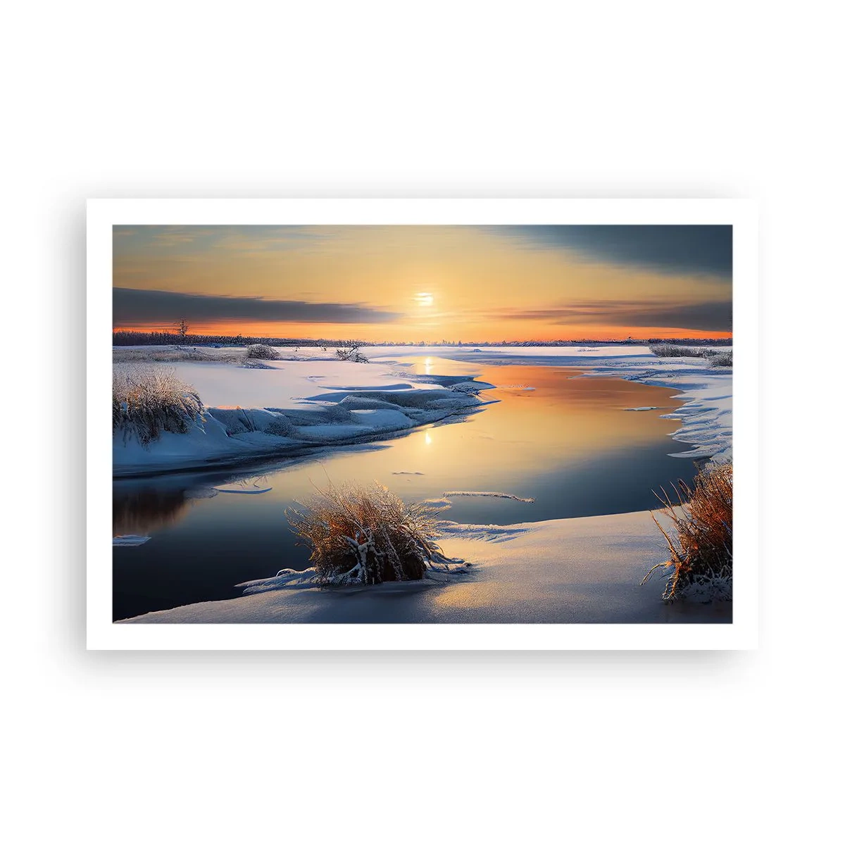 Poster - Wintersonnenuntergang - 91x61 cm