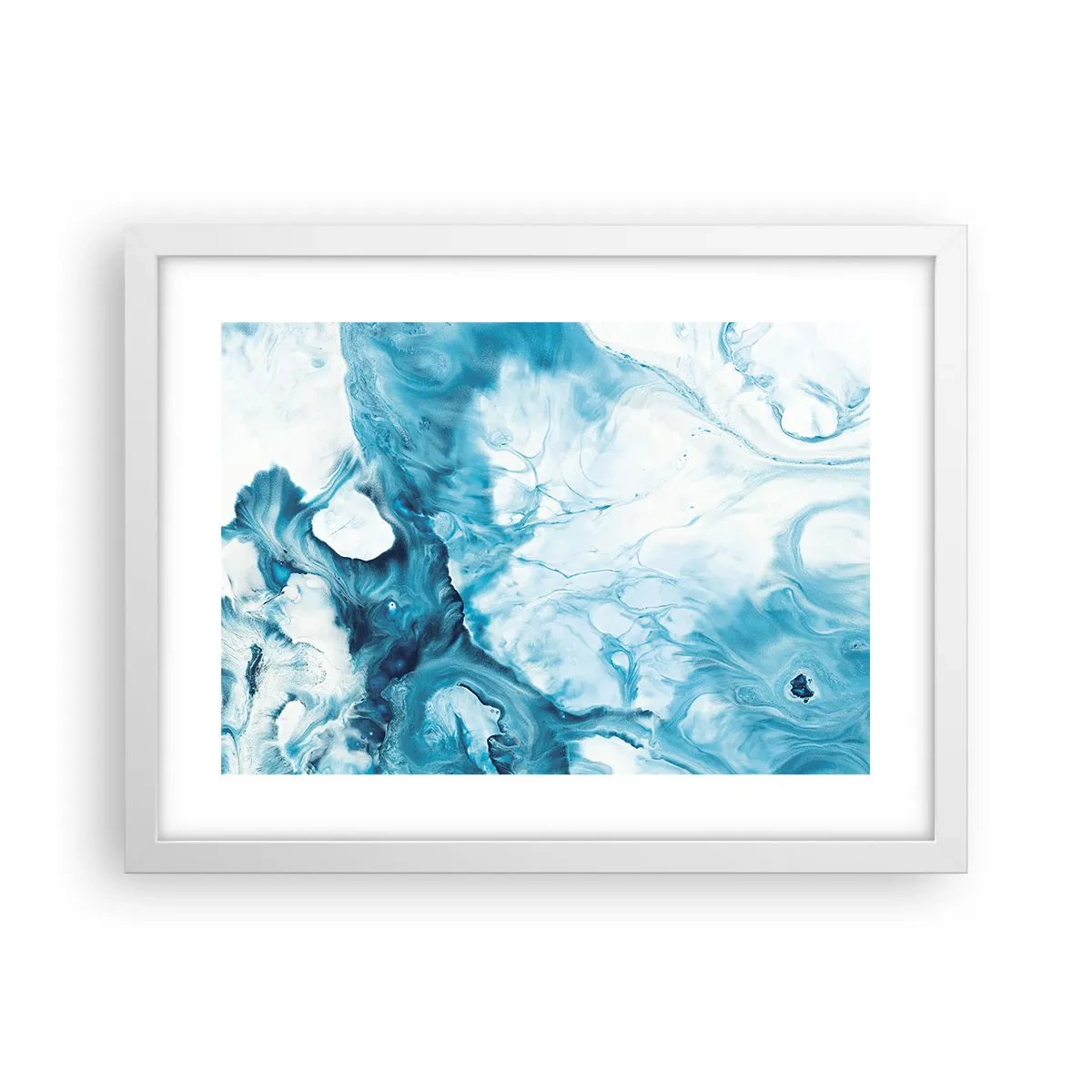 Poster in einem weißen Rahmen - Blaues Konzert - 40x30 cm