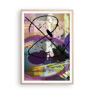 Poster in einem Rahmen aus heller Eiche - Du kannst geradeaus oder umhergehen - 70x100 cm