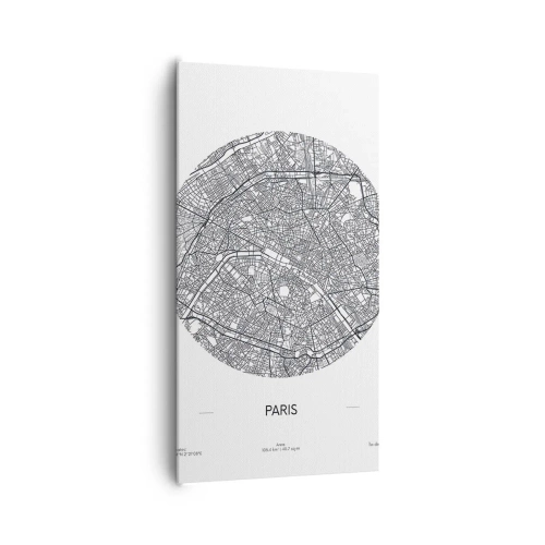 Bild auf Leinwand - Leinwandbild - Anatomie von Paris - 65x120 cm
