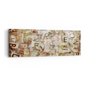 Bild auf Leinwand - Leinwandbild - Ich vereinige das Geschwätz - 90x30 cm