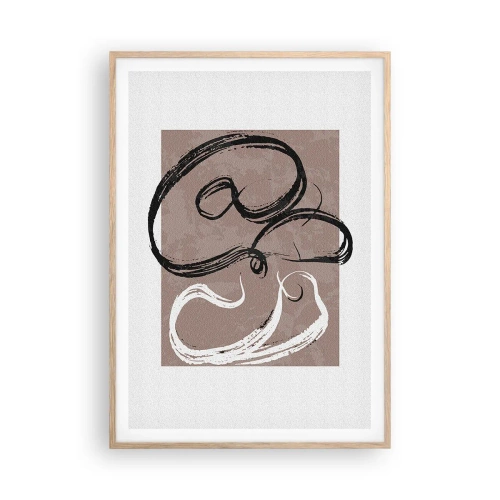 Poster in einem Rahmen aus heller Eiche - Komposition – die Suche nach Fülle - 70x100 cm