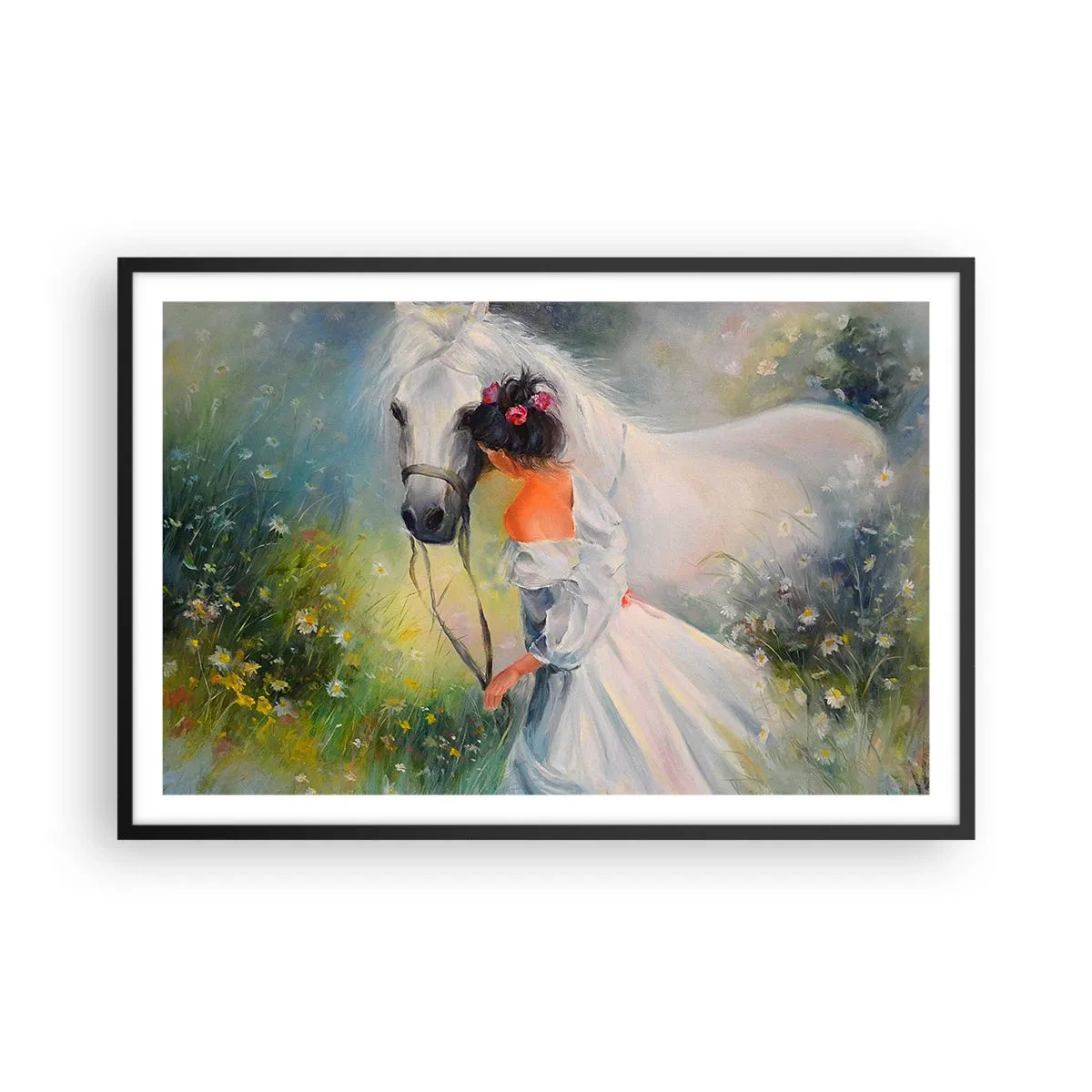 Poster in einem schwarzem Rahmen - Wie aus einem schönen Traum - 91x61 cm