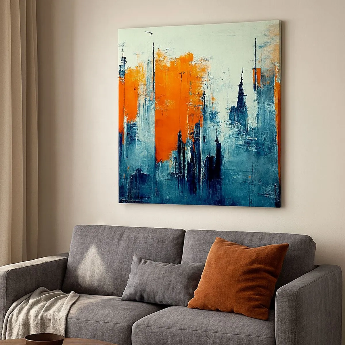 Bild auf Leinwand - Leinwandbild - Moderne Landschaft - 30x30 cm