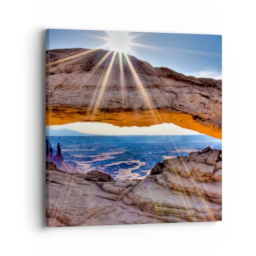 Bild auf Leinwand - Leinwandbild - Durch das Felsentor - 40x40 cm