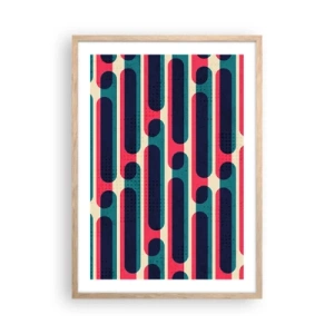 Poster in einem Rahmen aus heller Eiche - In die Tiefe und vorwärts - 50x70 cm