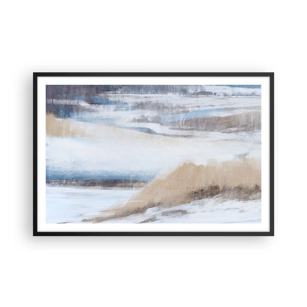 Poster in einem schwarzem Rahmen - Winterkomposition - 91x61 cm