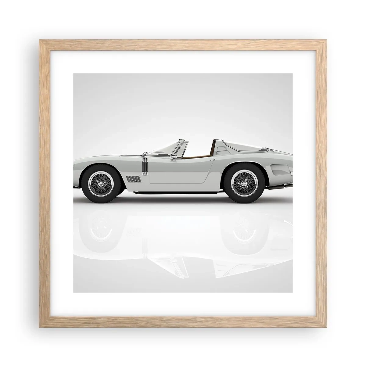 Poster in einem Rahmen aus heller Eiche - Spaß versprochen - 40x40 cm