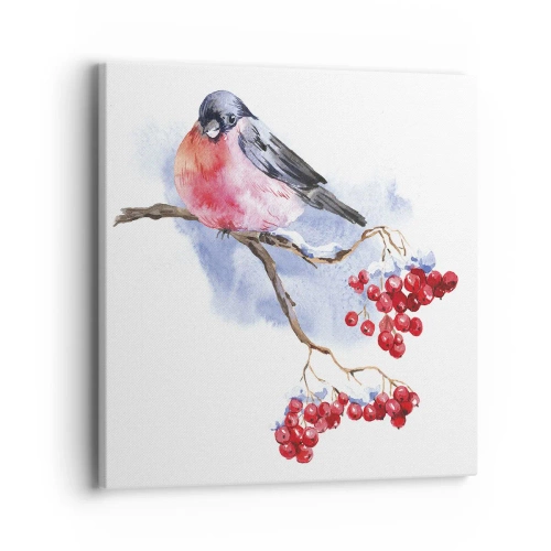 Bild auf Leinwand - Leinwandbild - Winter in Farbe - 40x40 cm