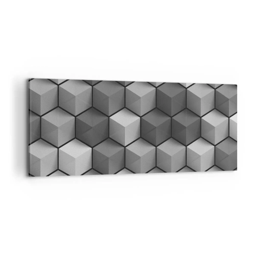 Bild auf Leinwand - Leinwandbild - Kubistisches Puzzle - 100x40 cm