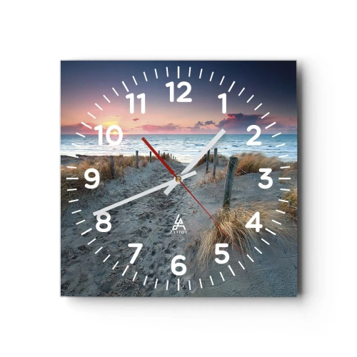 Wanduhr - Glasuhr - Du hast einen Regenbogen aus strahlendem Licht verschüttet ... - 40x40 cm