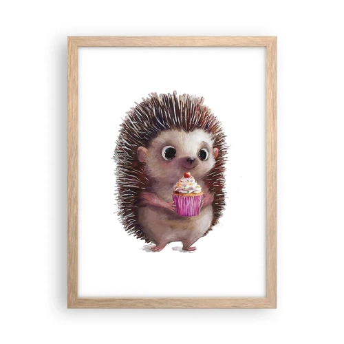 Poster in einem Rahmen aus heller Eiche - Der Feiertag ist jeden Tag - 30x40 cm