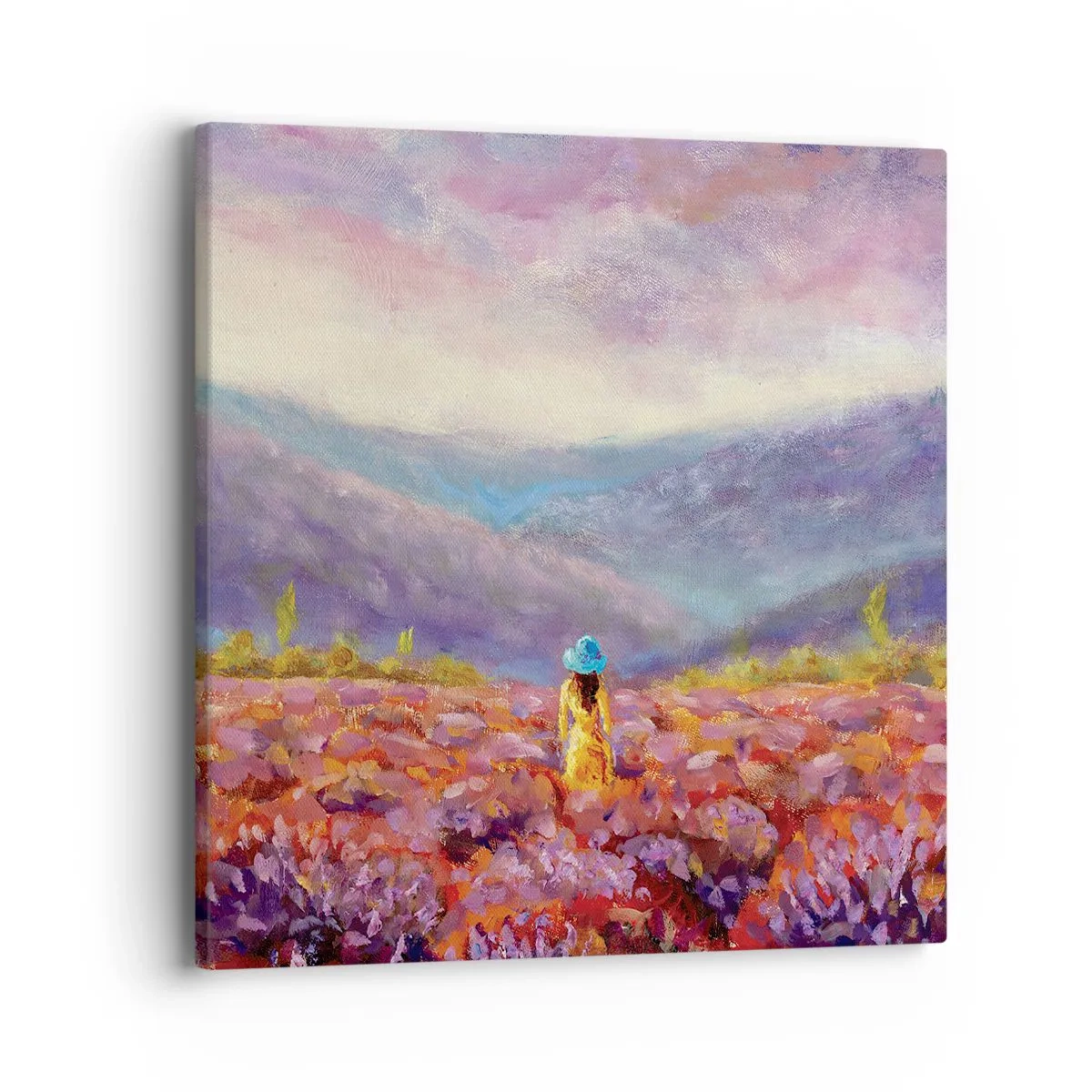 Bild auf Leinwand - Leinwandbild - In einer Lavendelwelt - 40x40 cm