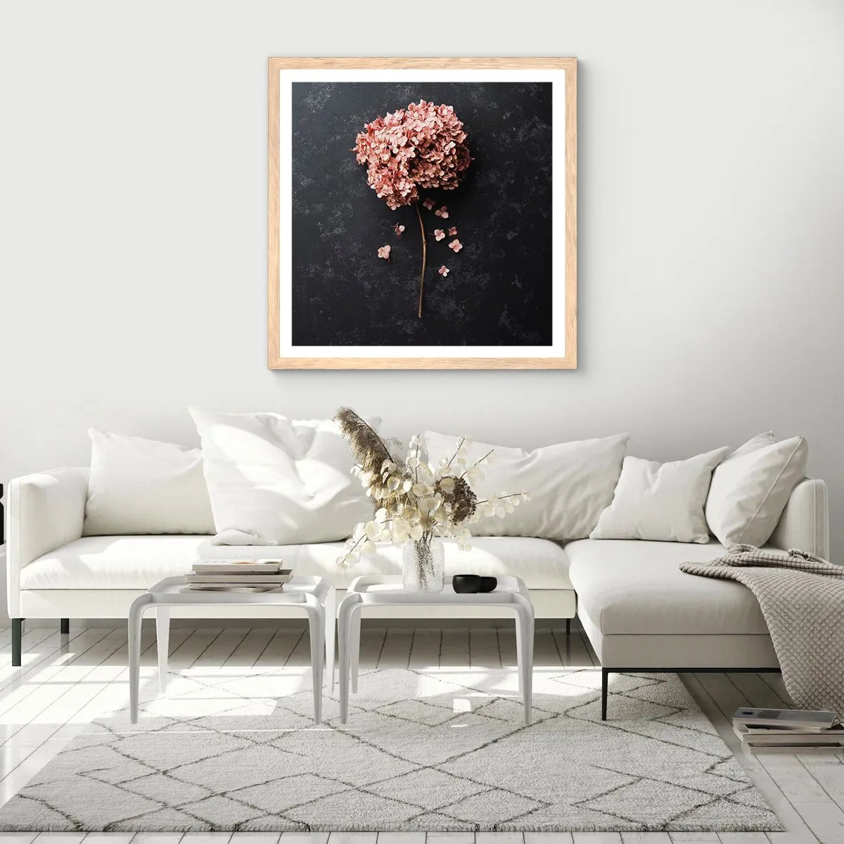 Poster in einem Rahmen aus heller Eiche - Wirklich romantisches Zeichen - 40x40 cm