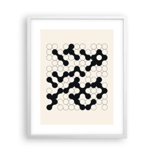 Poster in einem weißen Rahmen - Chinesisches Spiel – Variation - 40x50 cm