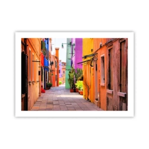 Poster - Regenbogengasse - 70x50 cm